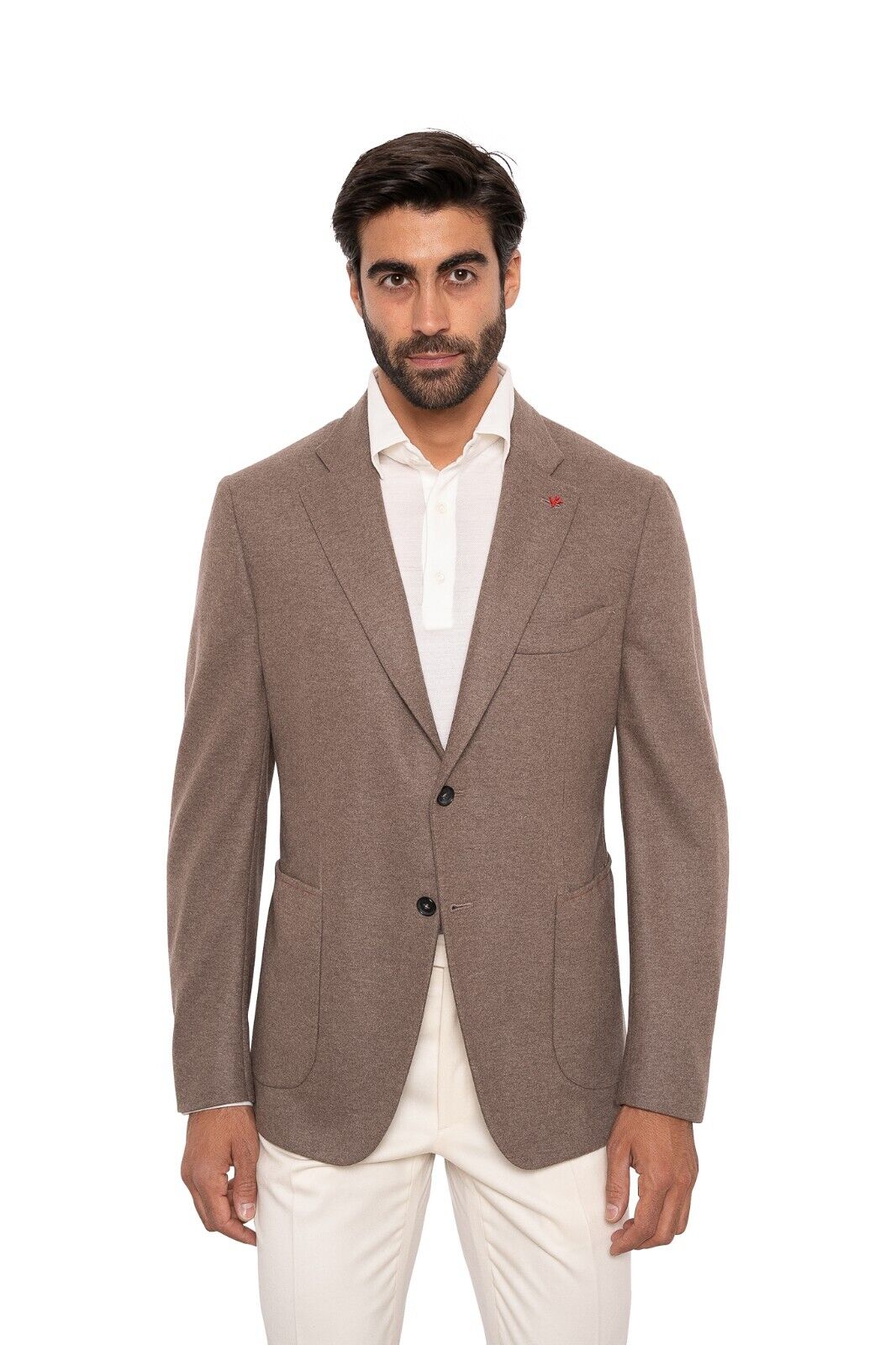 $5600 ISAIA Brown Jacket Sport Coat Jersey Wool / Cashmere 40 US / 50 EU 7R