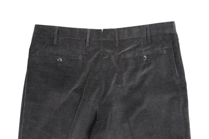 625$ RUBINACCI NAPOLI "Luca" Gray Cotton Corduroy Trouser Pant Made in Napoli
