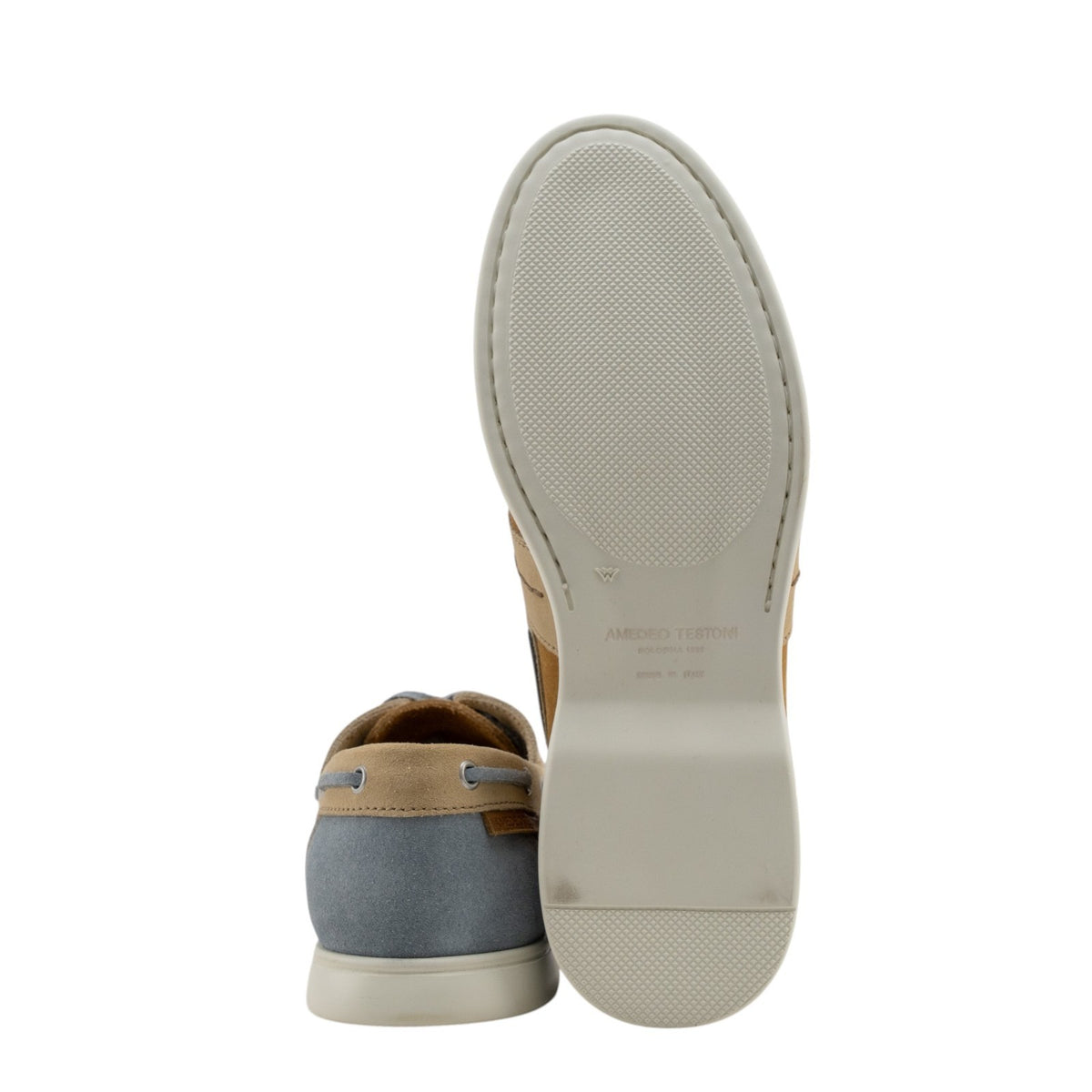 900$ TESTONI "Portofino" Boat Shoes Unlined Suede Brulee 8 UK / 9 US / 42 IT