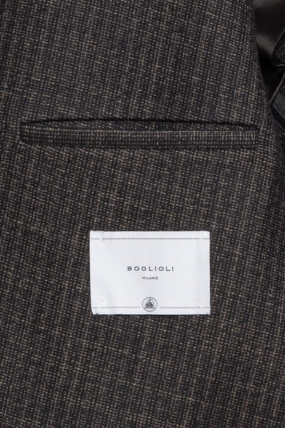 $1950 BOGLIOLI MILANO Grey Long Coat K.Jacket TWEED Wool 