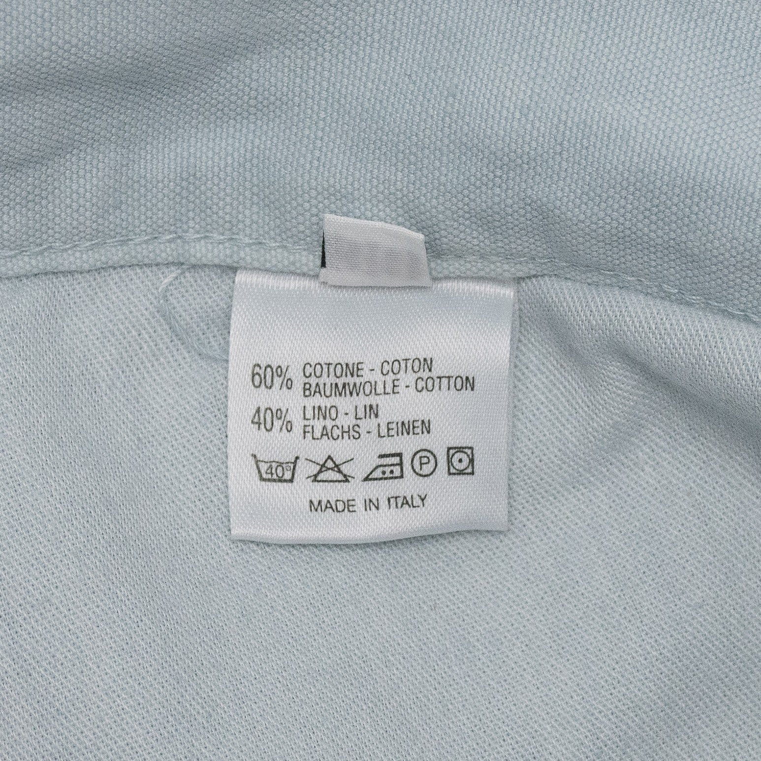 850$ LORO PIANA Sky Blue Jeans Pant Cotton Linen Regular Straight 38 US / 54 EU