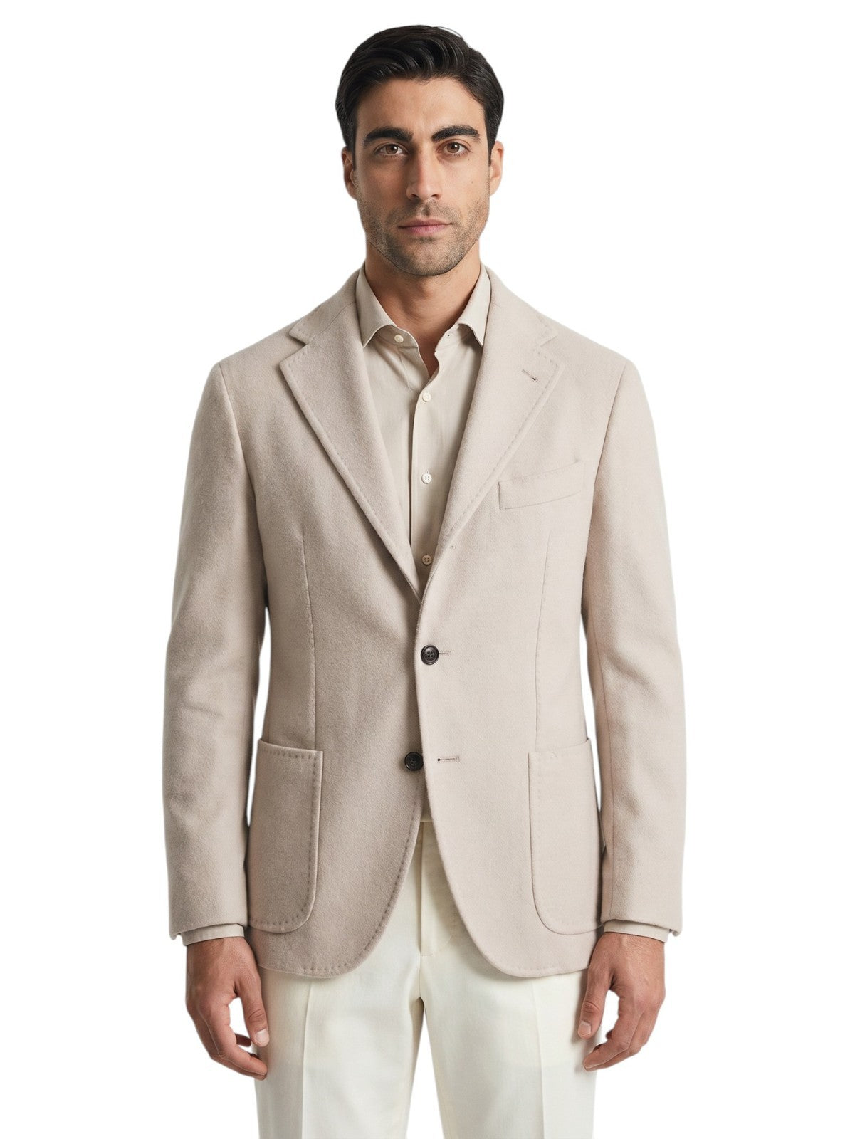 3200$ SARTORIO KITON NAPOLI Ivory Jacket Sport Coat 100% Cashmere