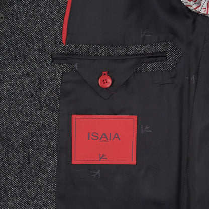 7400$ ISAIA NAPOLI Dark Gray Overcoat Coat Wool & Cashmere 42 US / 52 IT
