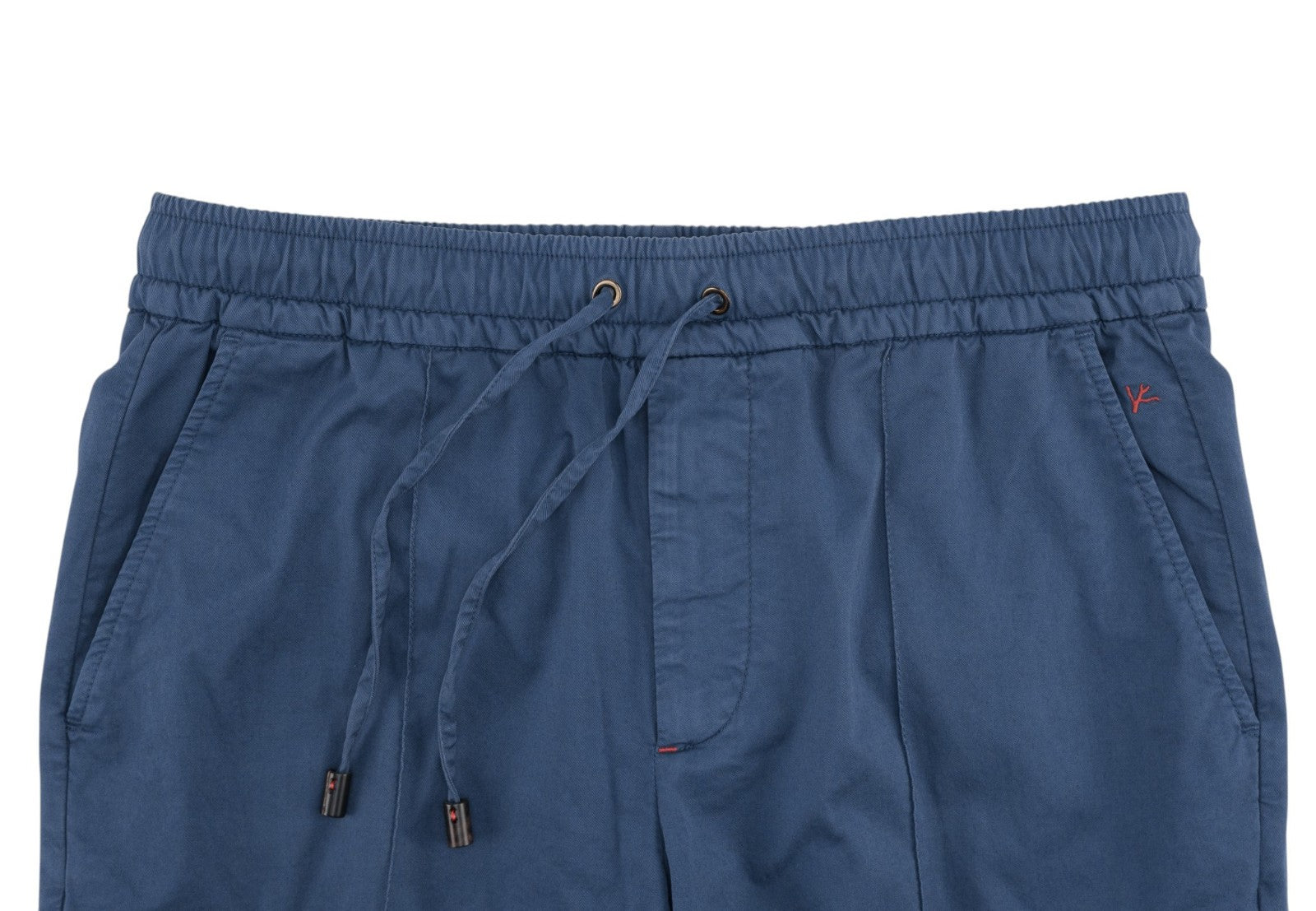 1150$ ISAIA NAPOLI Blue Drawstring Cargo Pant Cotton Relaxed Fit 34 US / 50 IT