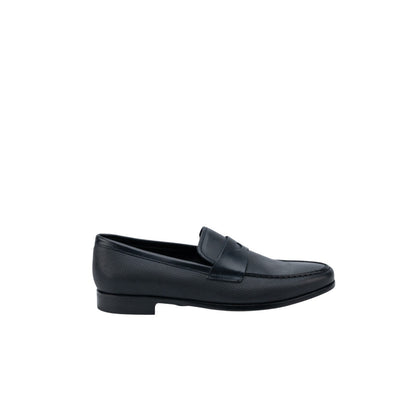 1150$ GIORGIO ARMANI Penny Loafers Shoes Blue Textured Leather 6 UK  7 US  40 IT