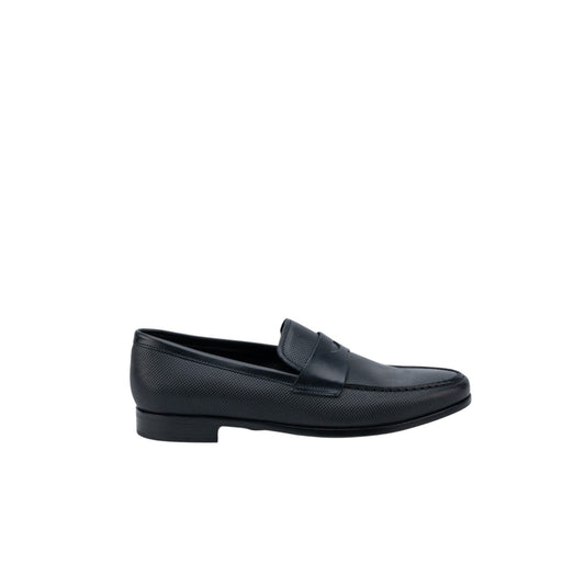1150$ GIORGIO ARMANI Penny Loafers Shoes Blue Textured Leather 6 UK  7 US  40 IT
