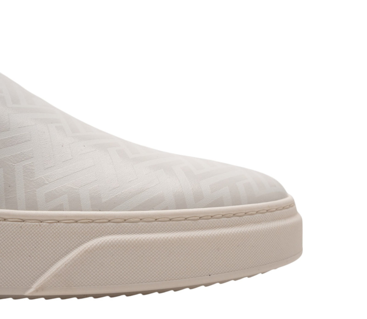 700$ TESTONI Sneaker Shoes Slip-On Weaving White Leather 8 UK  / 9 US / 42 IT