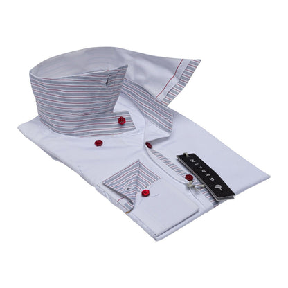 LUXURY 690$ GERLIN Shirt White SUPRALUX ALUMO Cotton 16-41 1B ZILLI