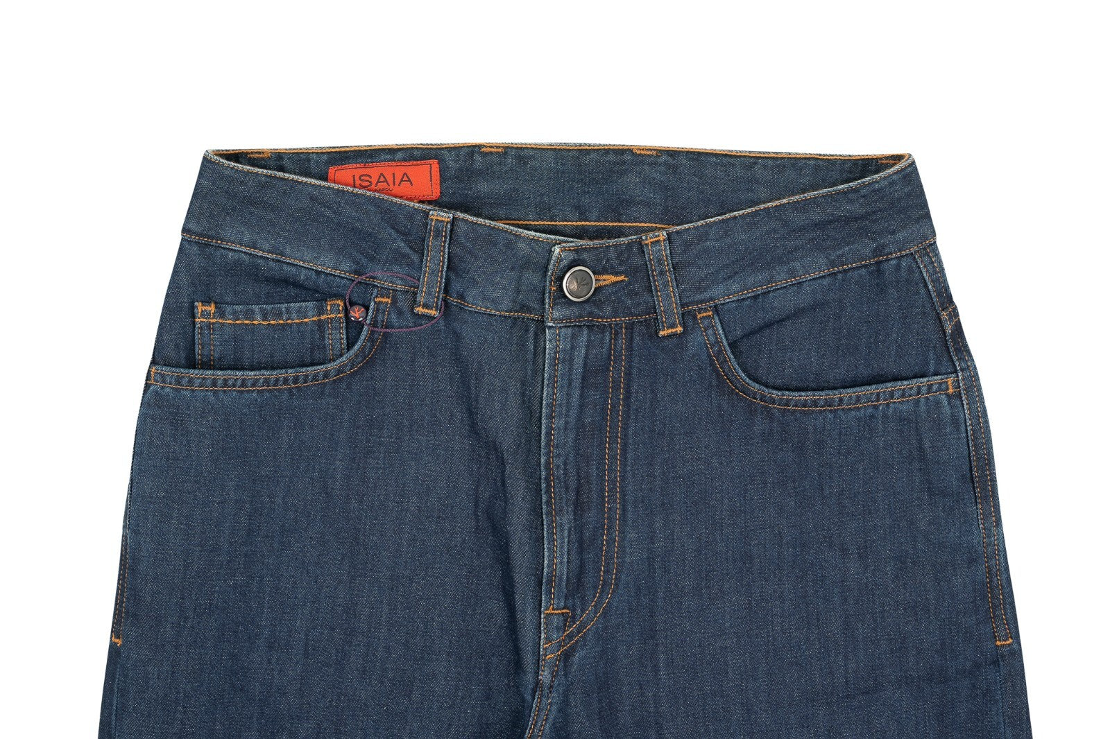 690$ ISAIA NAPOLI Washed Blue Denim Jeans Trousers Pant Cotton 32 US / 48 EU