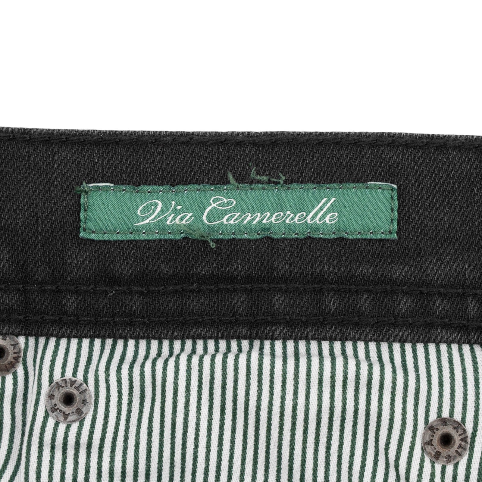 415$ LUIGI BORRELLI NAPOLI Charcoal 5 Pocket Jeans 35 US / 51 EU - Made in Italy
