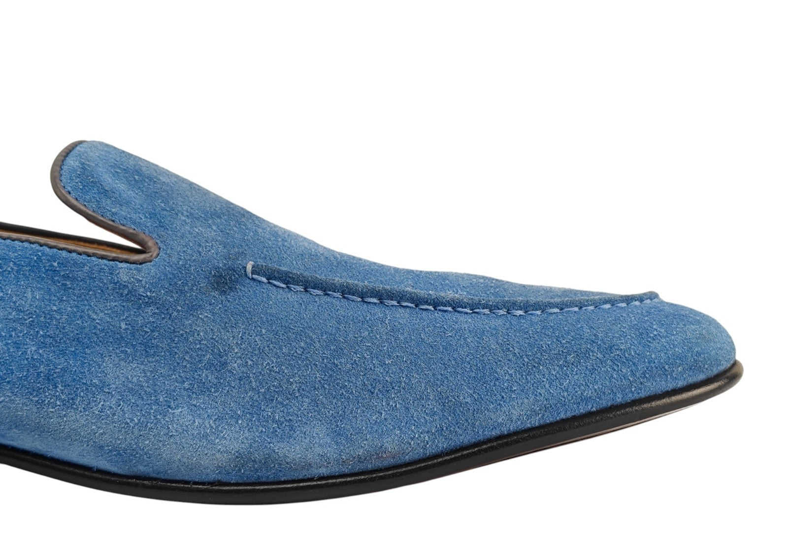 1250$ TESTONI "Pompei" Loafer Shoes Suede Calf Seaside 8 UK / 9 US / 42 IT