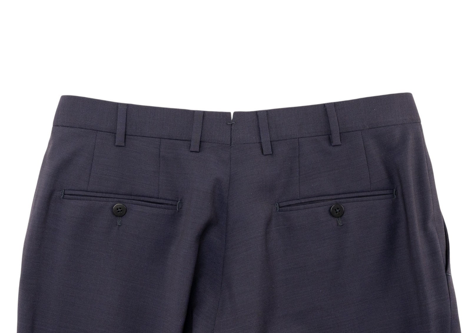 1550$ ISAIA Tapered Dress Pant Fine Wool Mohair Blue Indigo 32 US / 48 EU 7R