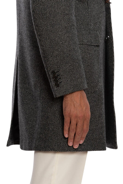 $4200 LUIGI BORRELLI NAPOLI Hand-Sewn 100% Cashmere Grey Coat Double Breasted