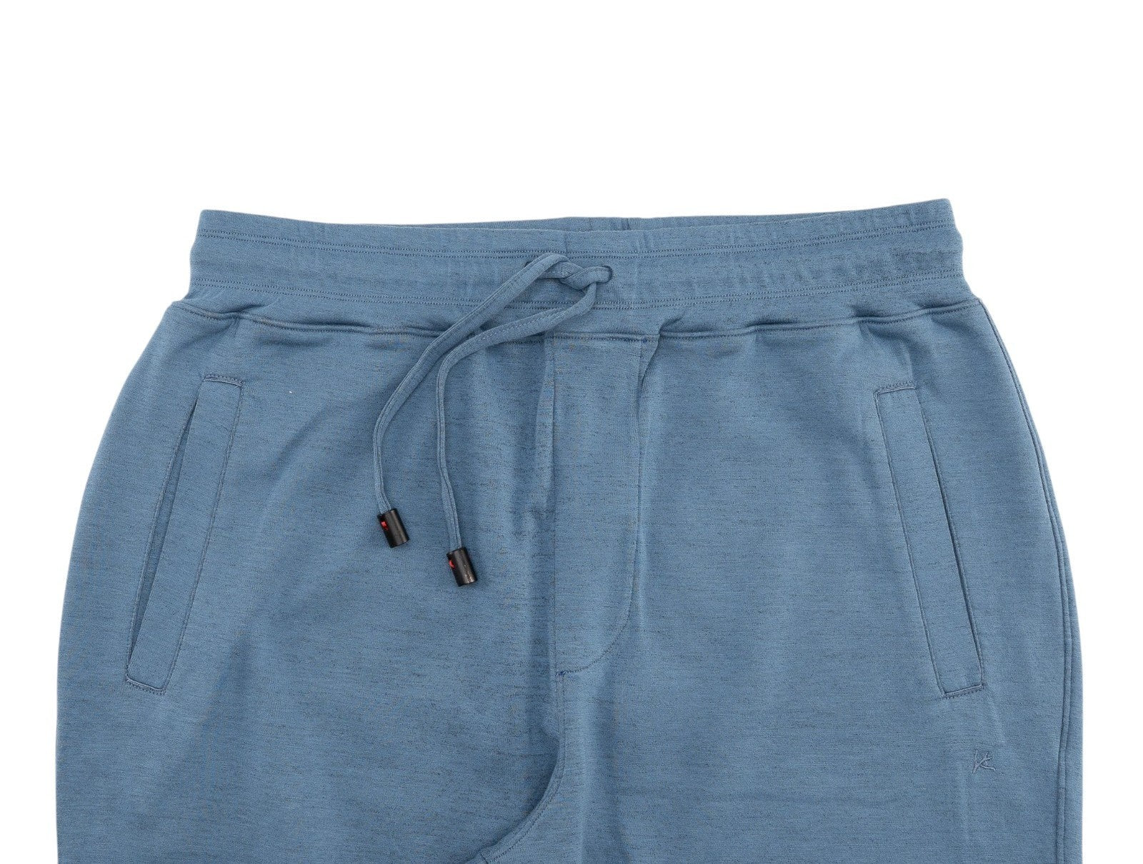 1100$ ISAIA NAPOLI Aviator Blue Drawstring Track Pant Jersey Cotton Size M