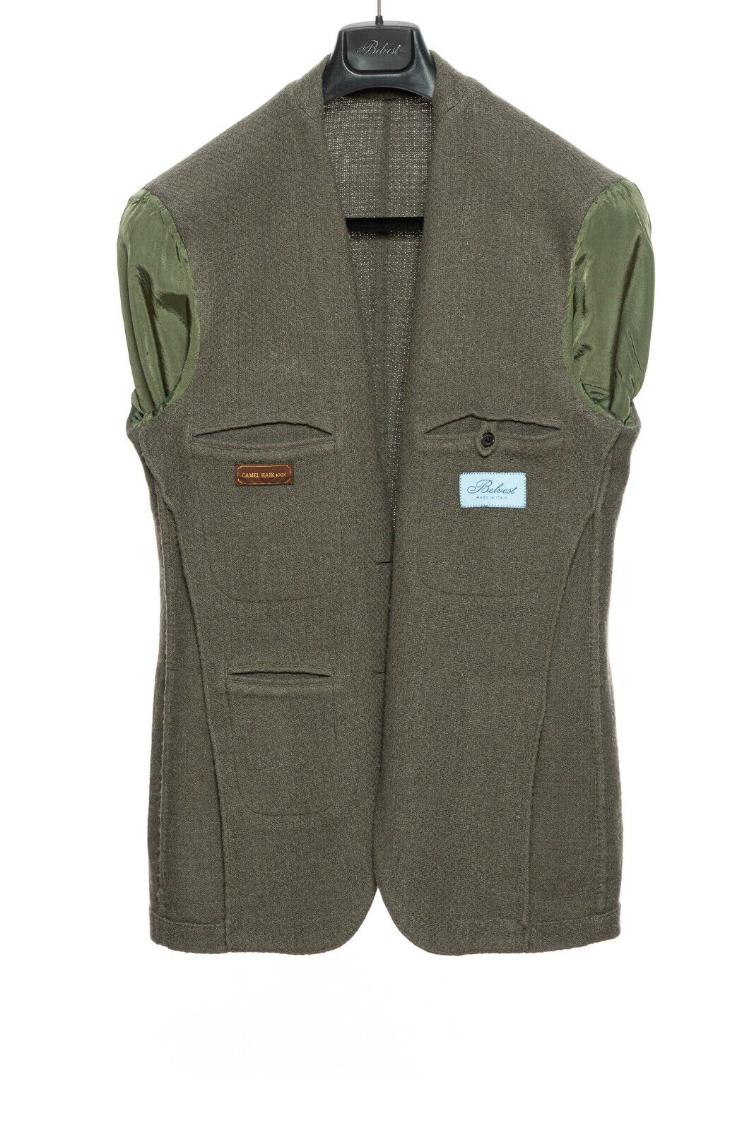 $2090 BELVEST Green 100% Camel Hair Jacket Blazer  40 US / 50 EU Drop 7R 