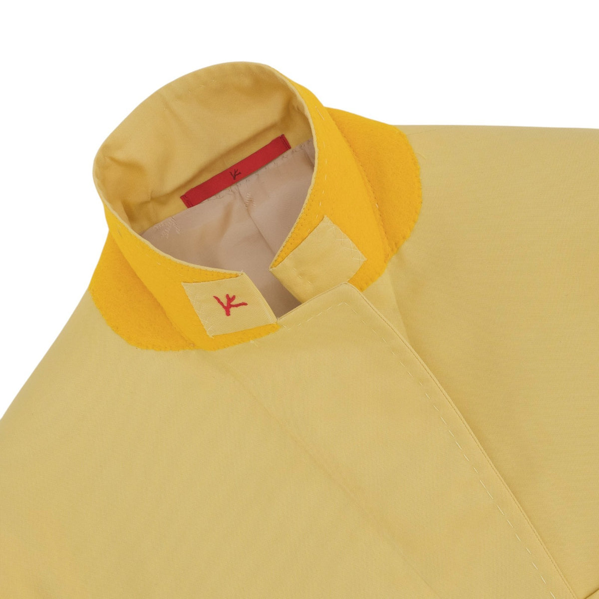 $5100 ISAIA NAPOLI "Capri" Yellow Hand-Sewn Suit Cotton  36 US / 46 EU 8R