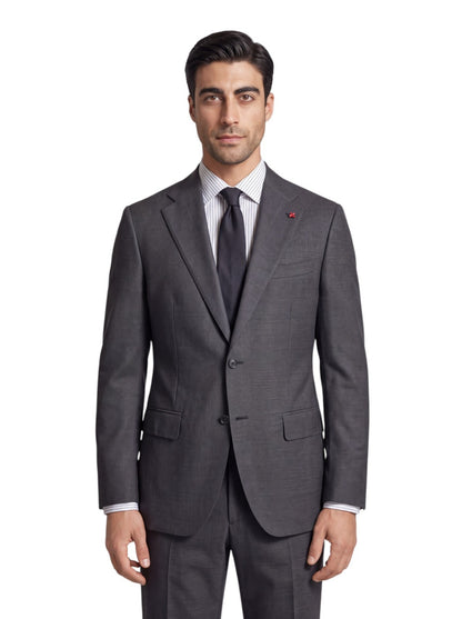 $6500 ISAIA NAPOLI "Marechiaro" Gray Suit Hand-Sewn Solid Fine Wool 8R
