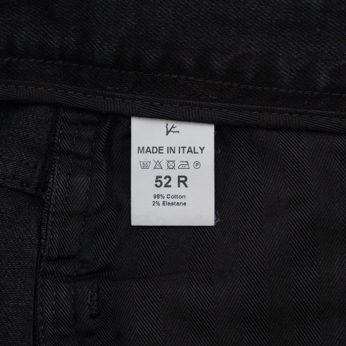 795$ ISAIA Black Washed Denim Jeans 5 Pocket Pant Cotton Slim Fit 36 US / 52 EU