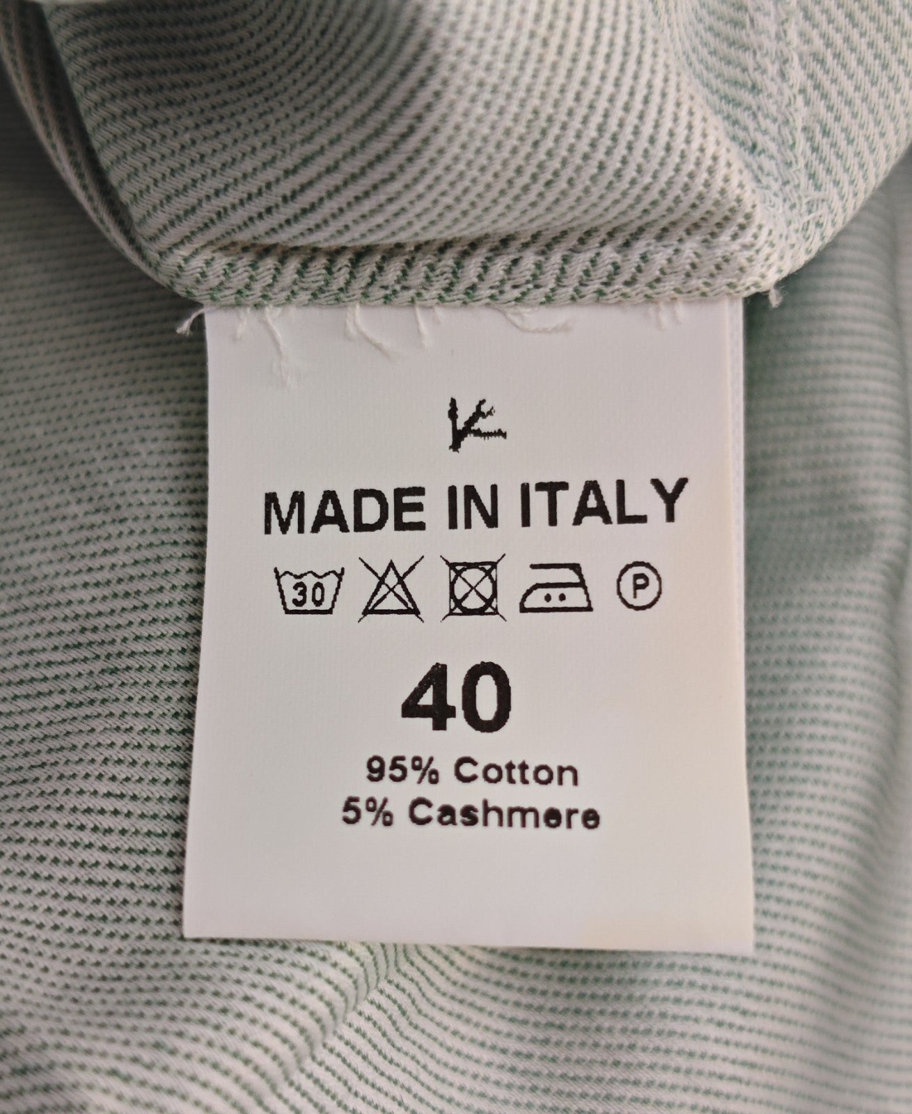 780$ ISAIA "Mix" Dress Shirt Aquamarine Cotton Cashmere Hand - Sewn 15.75 - 40
