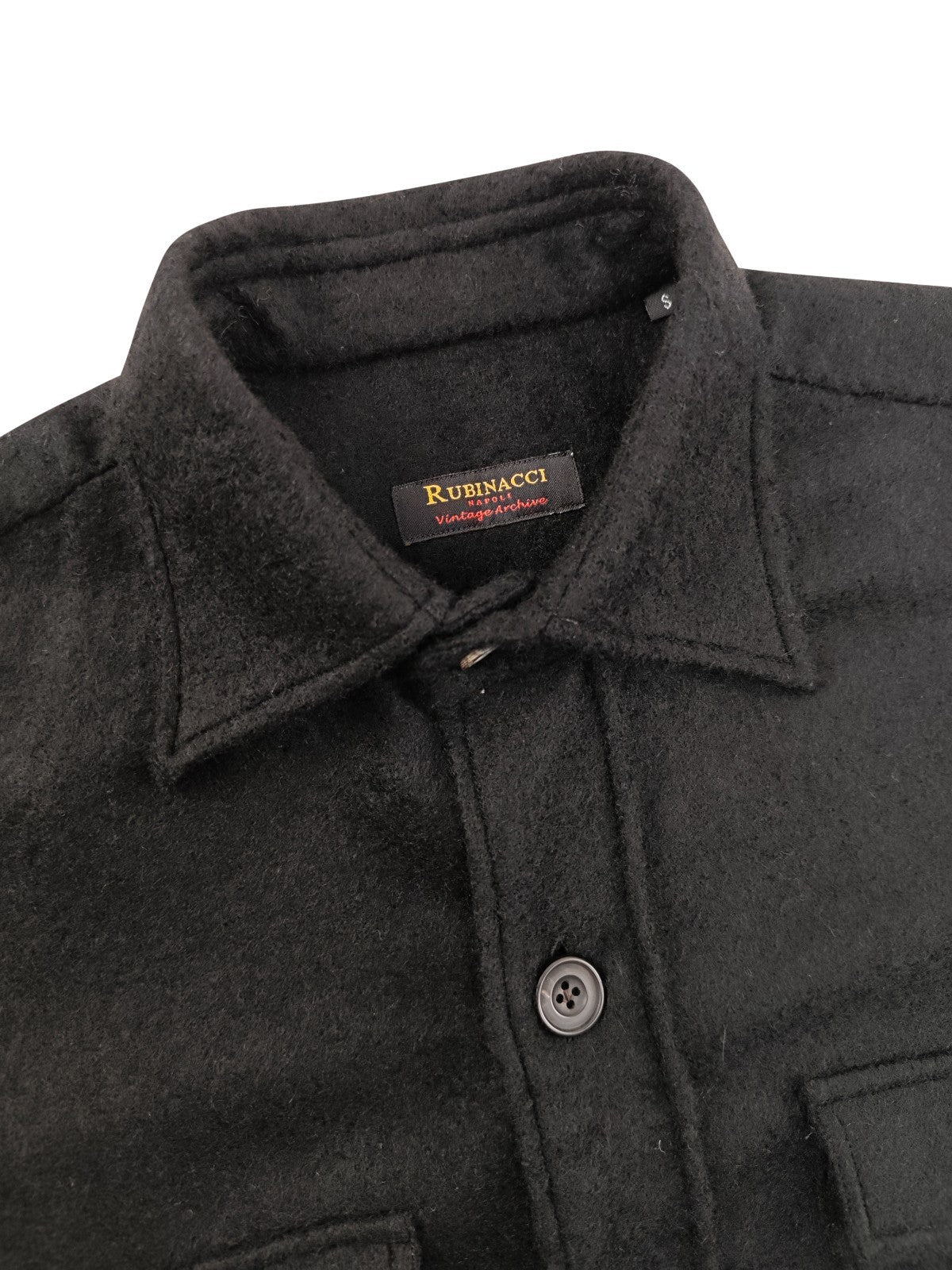 $2300 RUBINACCI NAPOLI Black Sahariana Jacket Baby Alpaca Size S