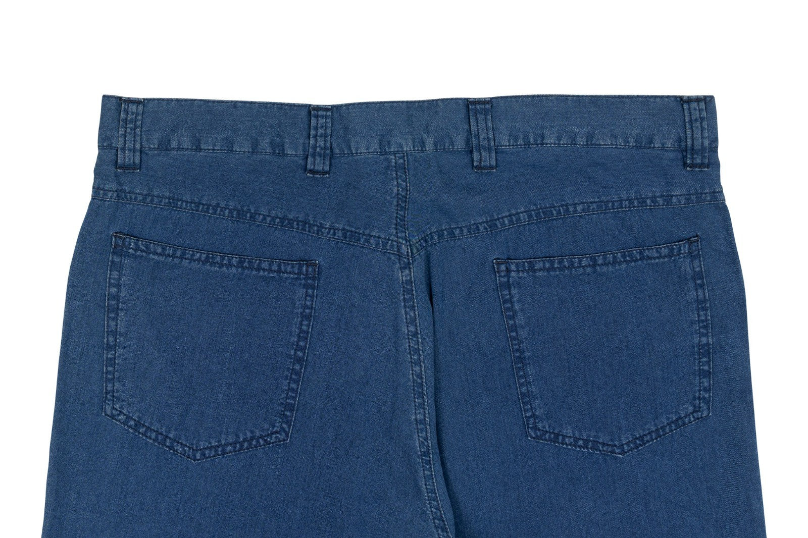 580$ RUBINACCI NAPOLI Denim Blue Jeans Pant Wide Leg Cotton 34 US / 50 EU