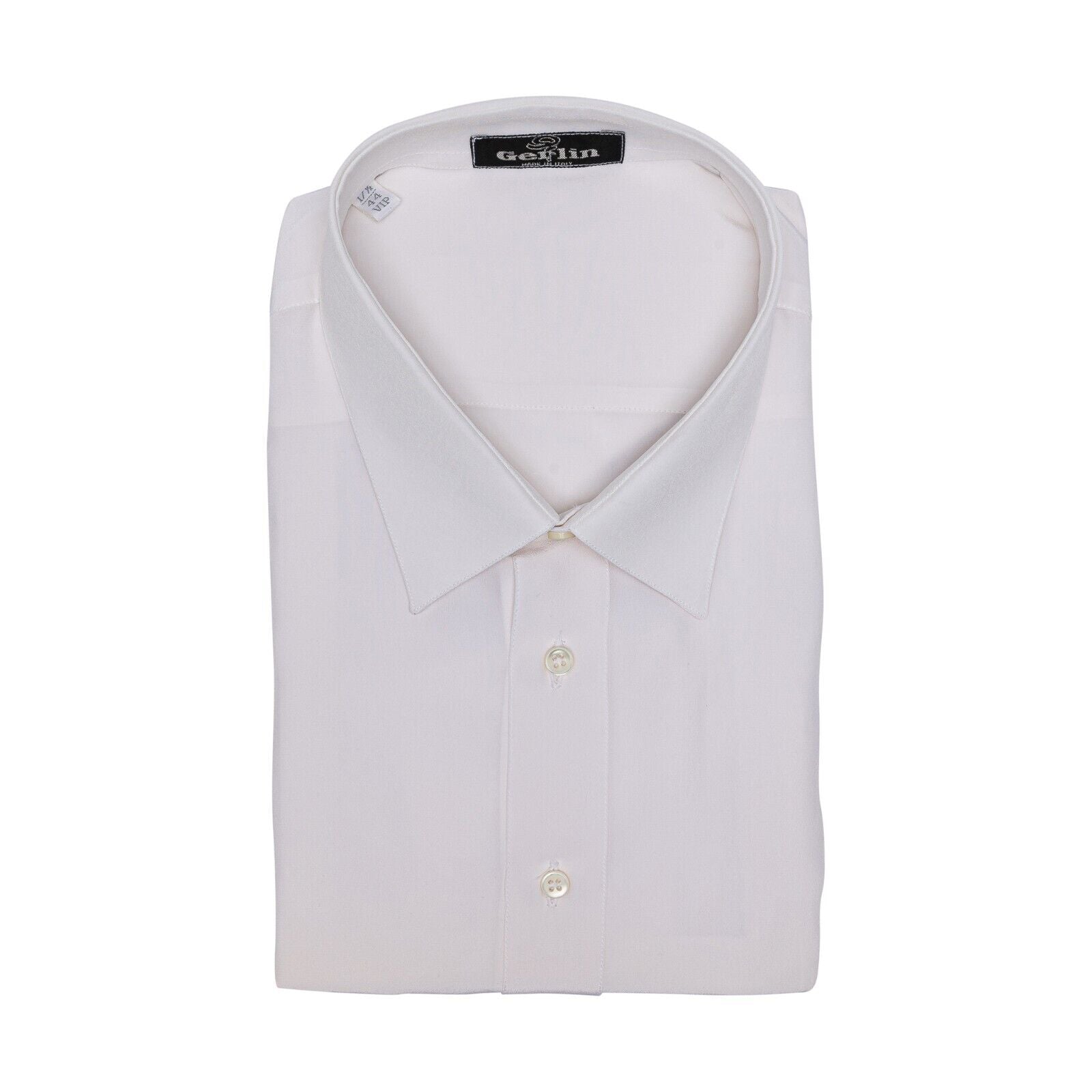 1400$ ITALIAN LUXURY GERLIN Shirt Ivory 100% Silk Crèpe 2A ZILLI