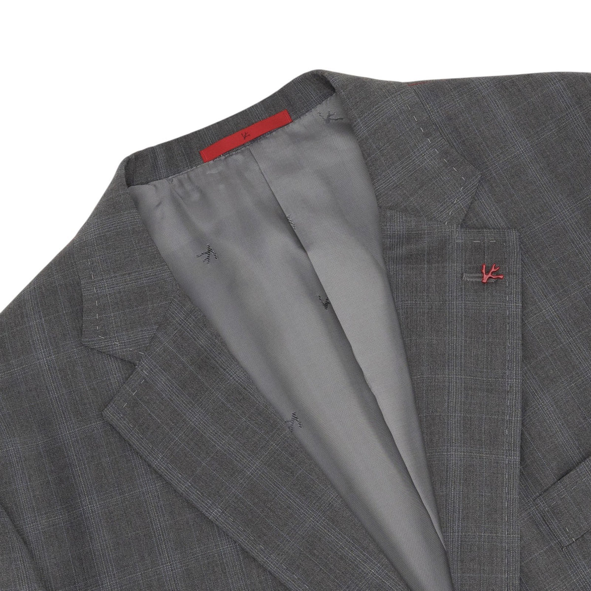 $6700 ISAIA NAPOLI "Capri" Gray Suit Fine Wool Plaids 48 US / 58 EU 8R