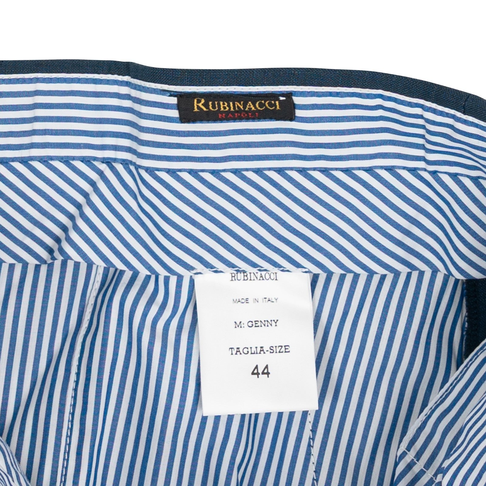 670$ RUBINACCI NAPOLI "Genny" Blue 100% Linen Trouser Pant 28 US / 44 EU