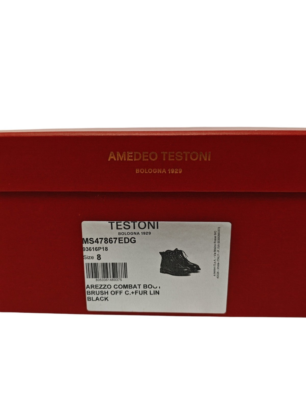 1550$ TESTONI Combat Boot Shoes Brush Off Calf / Fur Lining 8 UK / 9 US / 42 IT