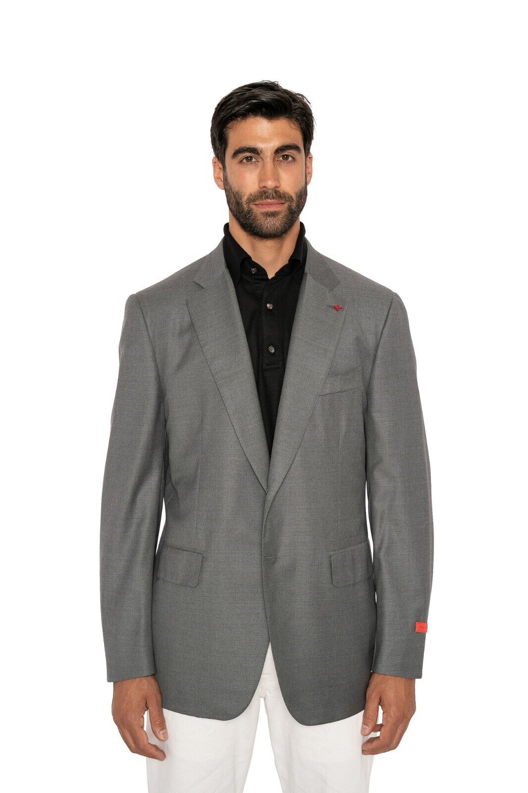 $5200 ISAIA NAPOLI Gray Jacket Sport Coat Wool 160's Aquaspider 52 US / 62 EU