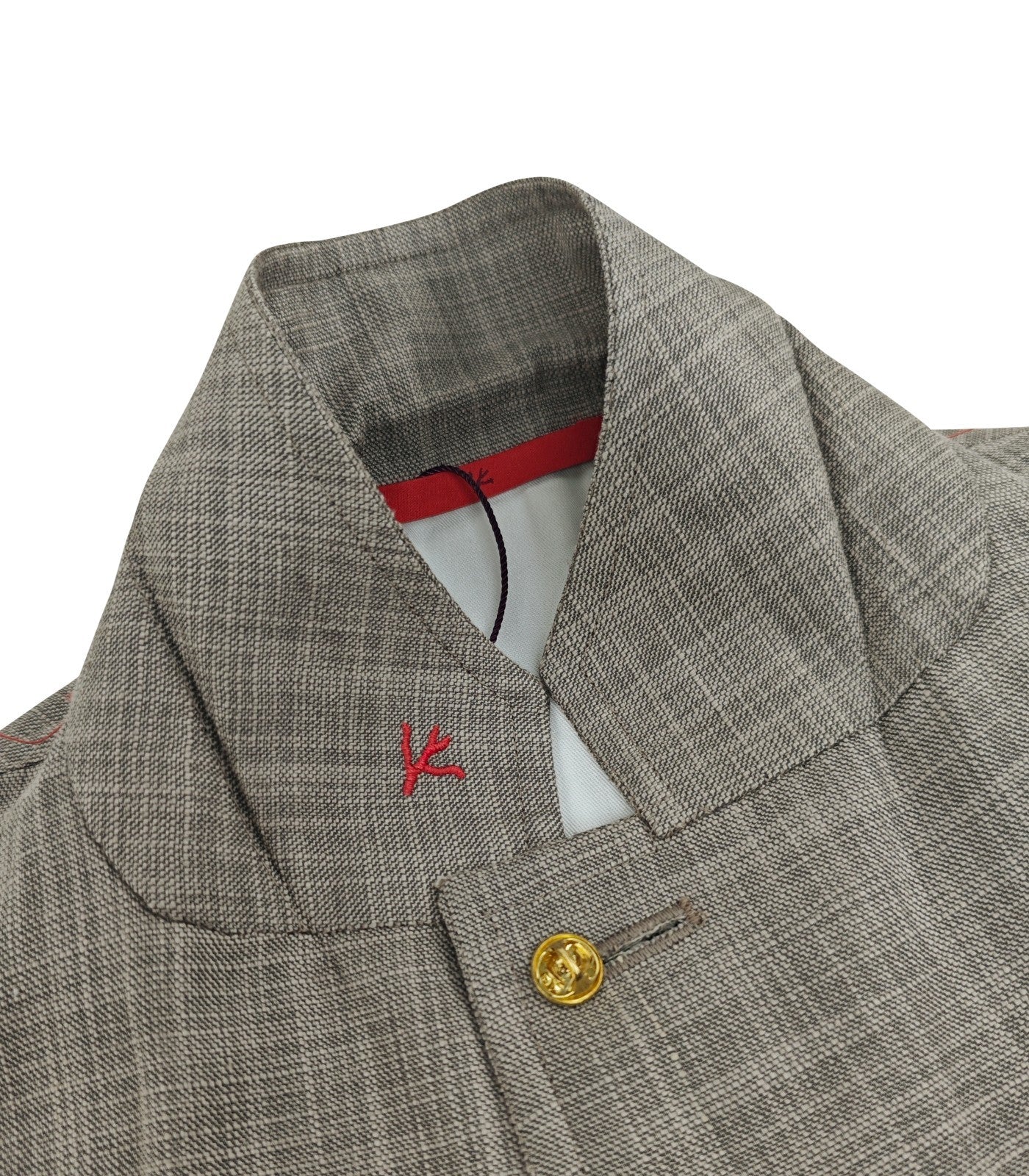 4800$ ISAIA NAPOLI Beige Sahariana Jacket Linen Cotton Wool 38 US / 48 EU 8R