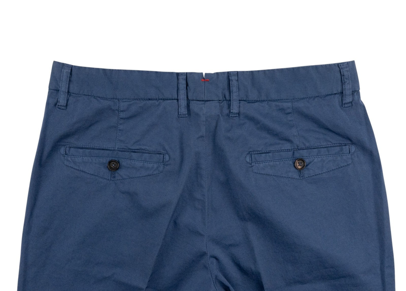 720$ ISAIA NAPOLI Blue 5 Pockets Chino Pant Twill Cotton Slim-TaperedFit