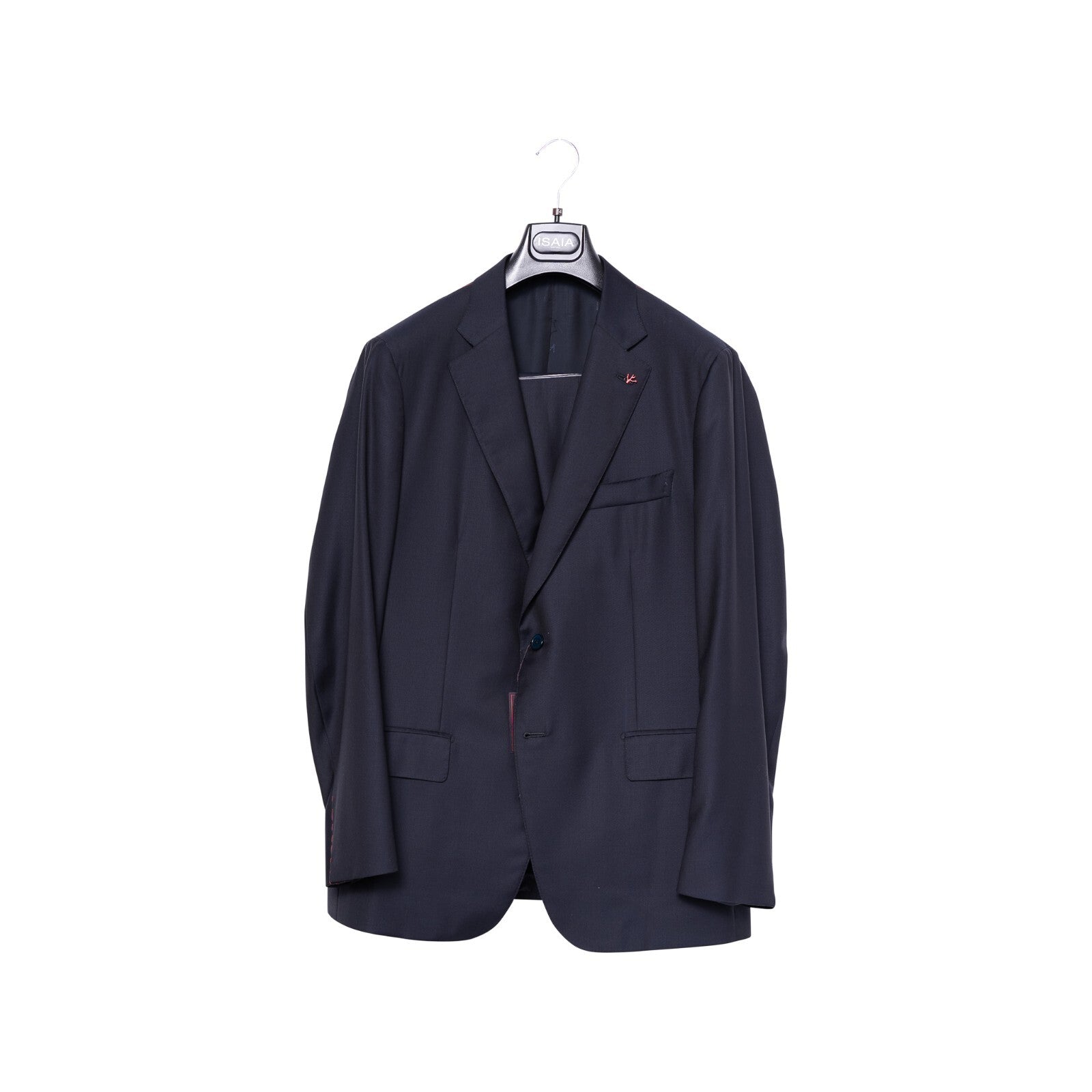 $6500 ISAIA NAPOLI "Aquaspider" Blue Navy Hand-Sewn Suit Wool 44 US / 54 EU 8R