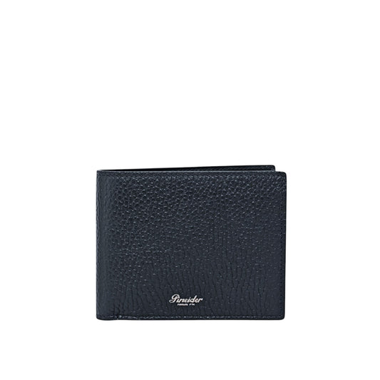 420$ PINEIDER FIRENZE 1774 "Bottolato" Bifold Wallet Grain Calf Blue