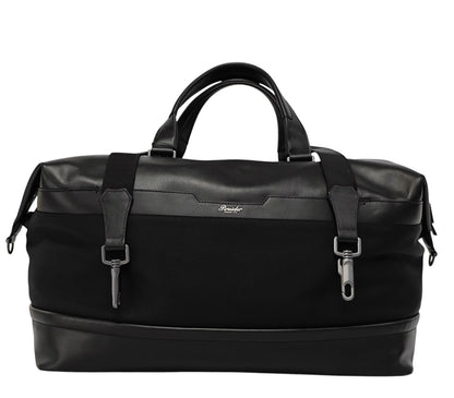 1300$ PINEIDER FIRENZE 1774 Leather & Nylon Shoulder Travel Duffle Bag Black