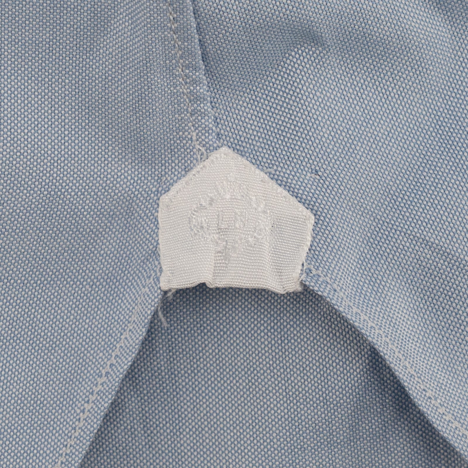 450$ LUIGI BORRELLI Dress Shirt Blue Twill Cotton 8 Hand Steps 15.5-39
