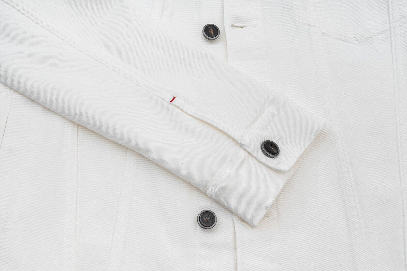 1200$ ISAIA NAPOLI White Trucker Denim Japan Jacket Coat 100% Cotton