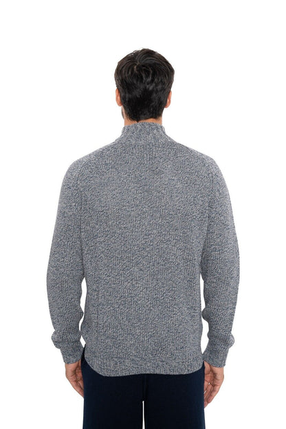 $1600 FEDELI "Breton" Blue Cardigan Jacket Zip Cashmere Blend 40 US / 50 EU