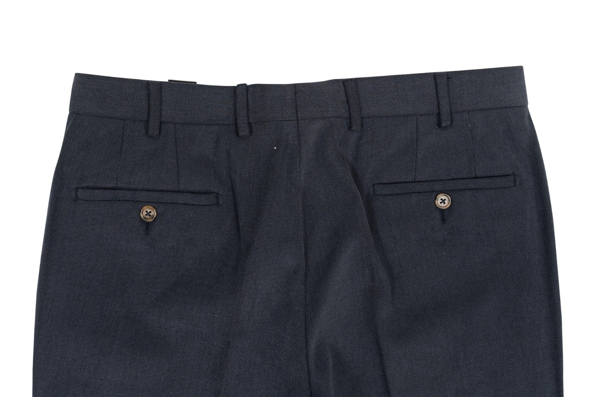 620$ RUBINACCI NAPOLI Dark Blue Dress Pant Cotton Twill 32 US / 48 EU