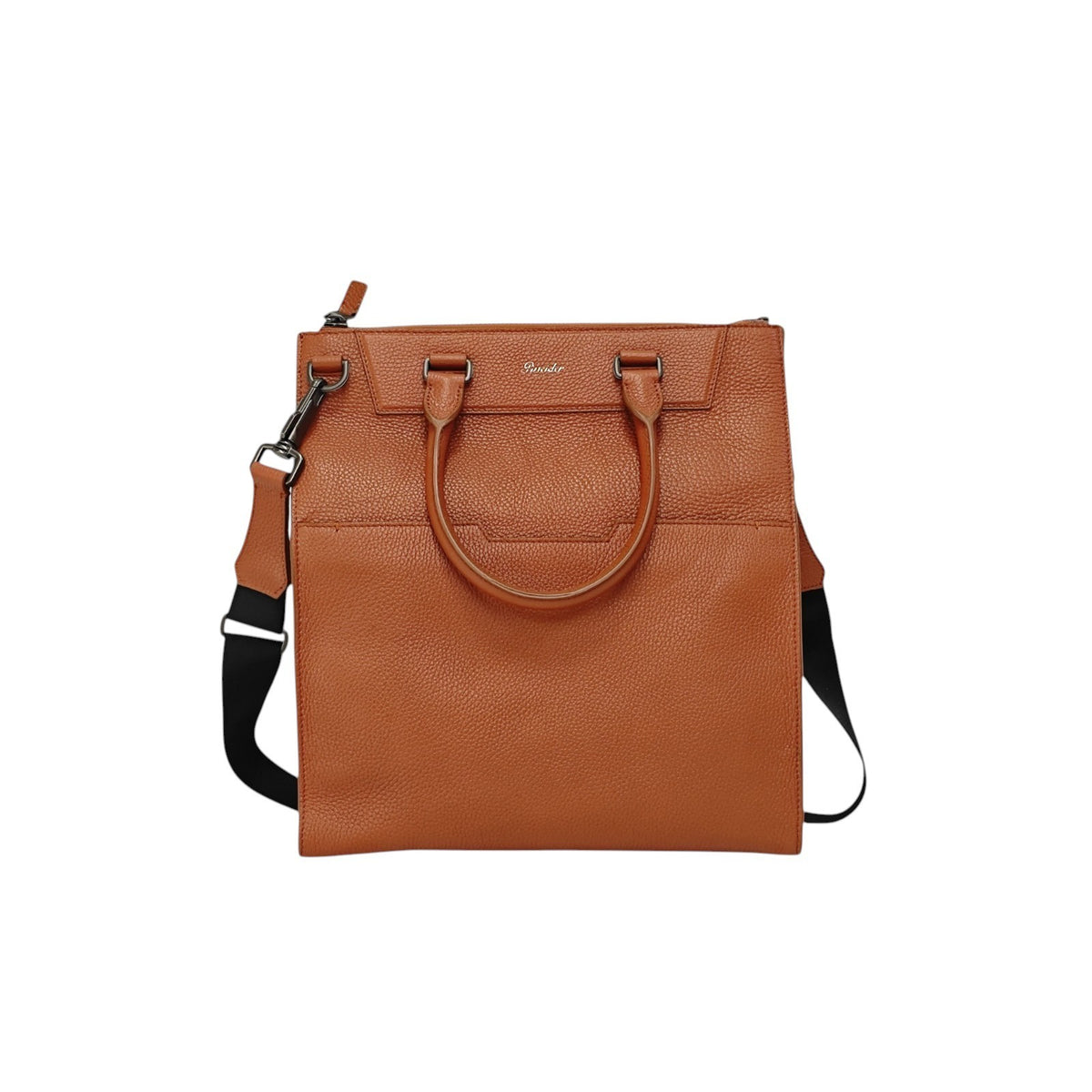 1500$ PINEIDER FIRENZE "Bottolato" PC Briefcase Shopping Tote Bag Grain Calf Rum