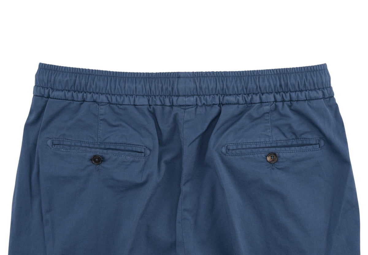1150$ ISAIA NAPOLI Blue Drawstring Cargo Pant Cotton Relaxed Fit 34 US / 50 IT