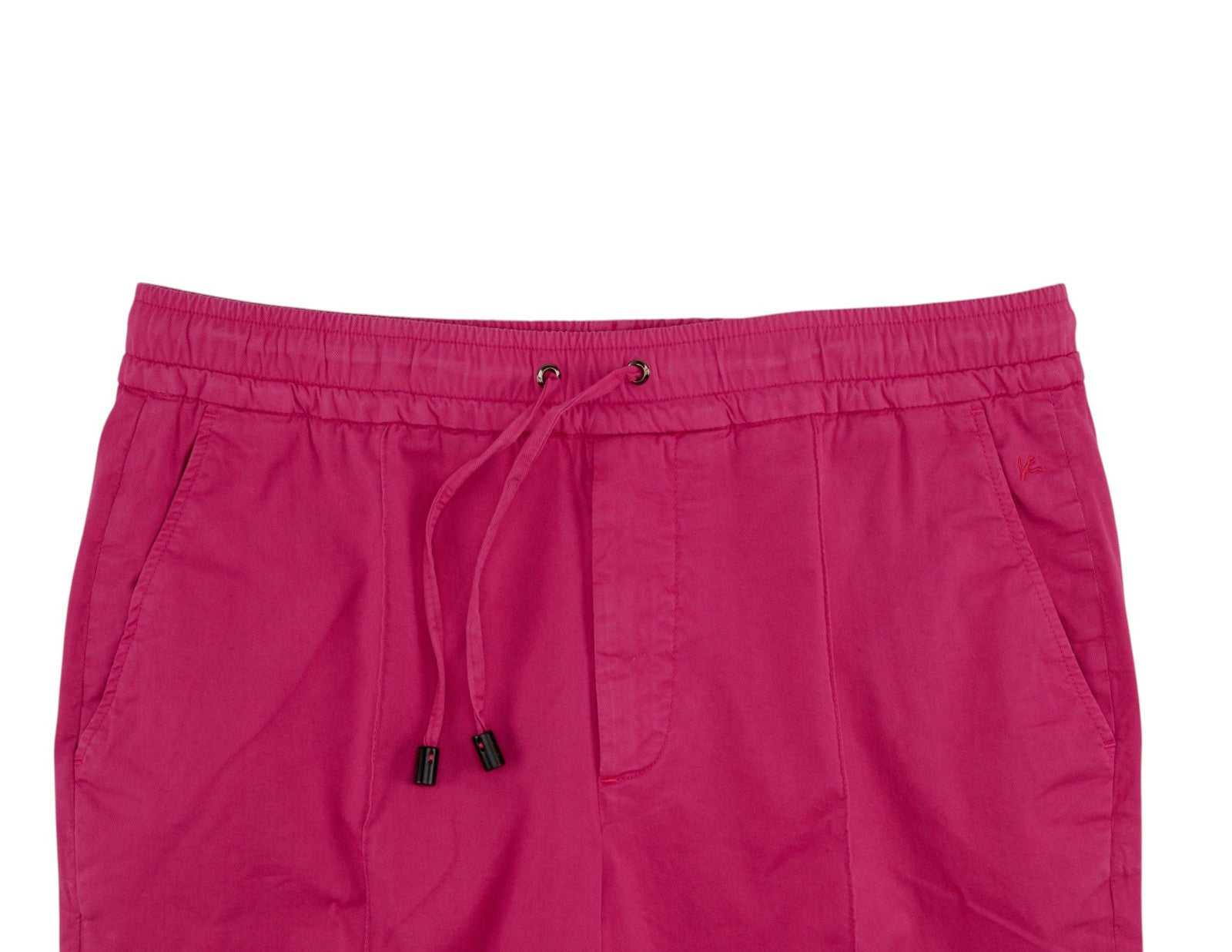 1100$ ISAIA NAPOLI Magenta Drawstring Trouser Pant Cotton 36 US / 52 EU