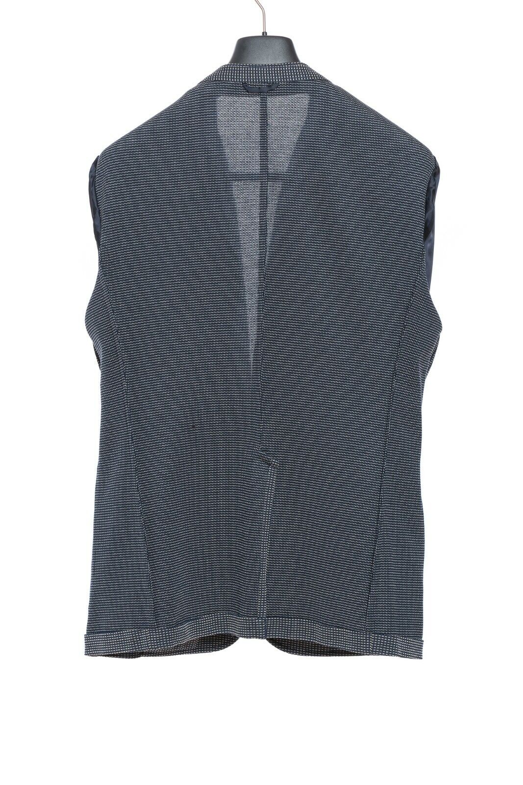 1750$ BELVEST Jacket Blazer Blue Heavy Cotton Geometric 44 US / 54 EU 8R