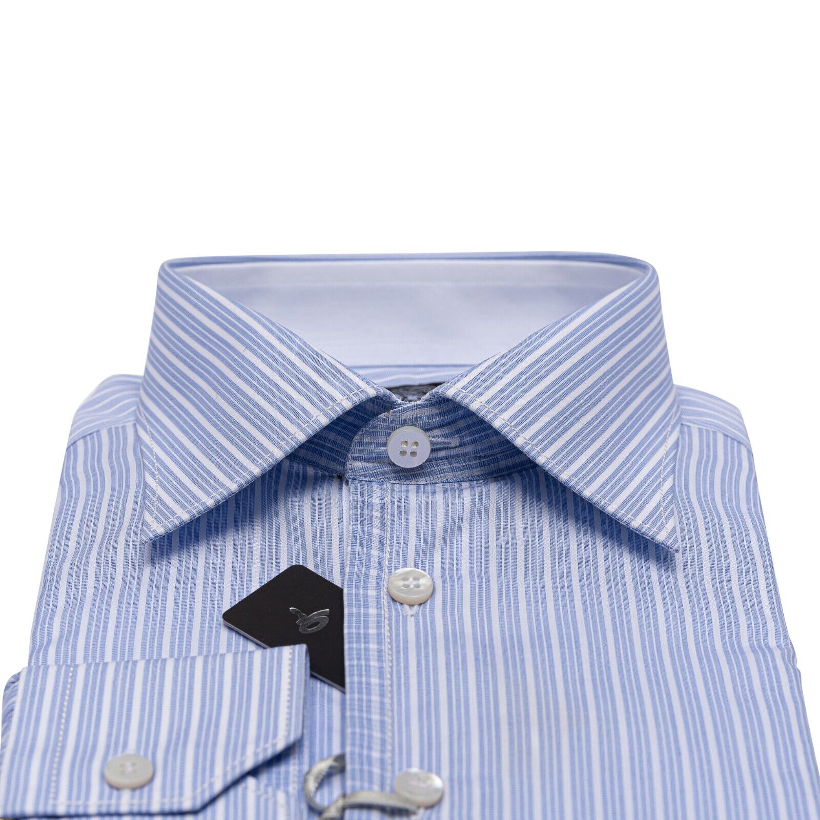 690$ LUXURY GERLIN Shirt Striped Blue T.Mason Cotton 16 - 41 3I ZILLI
