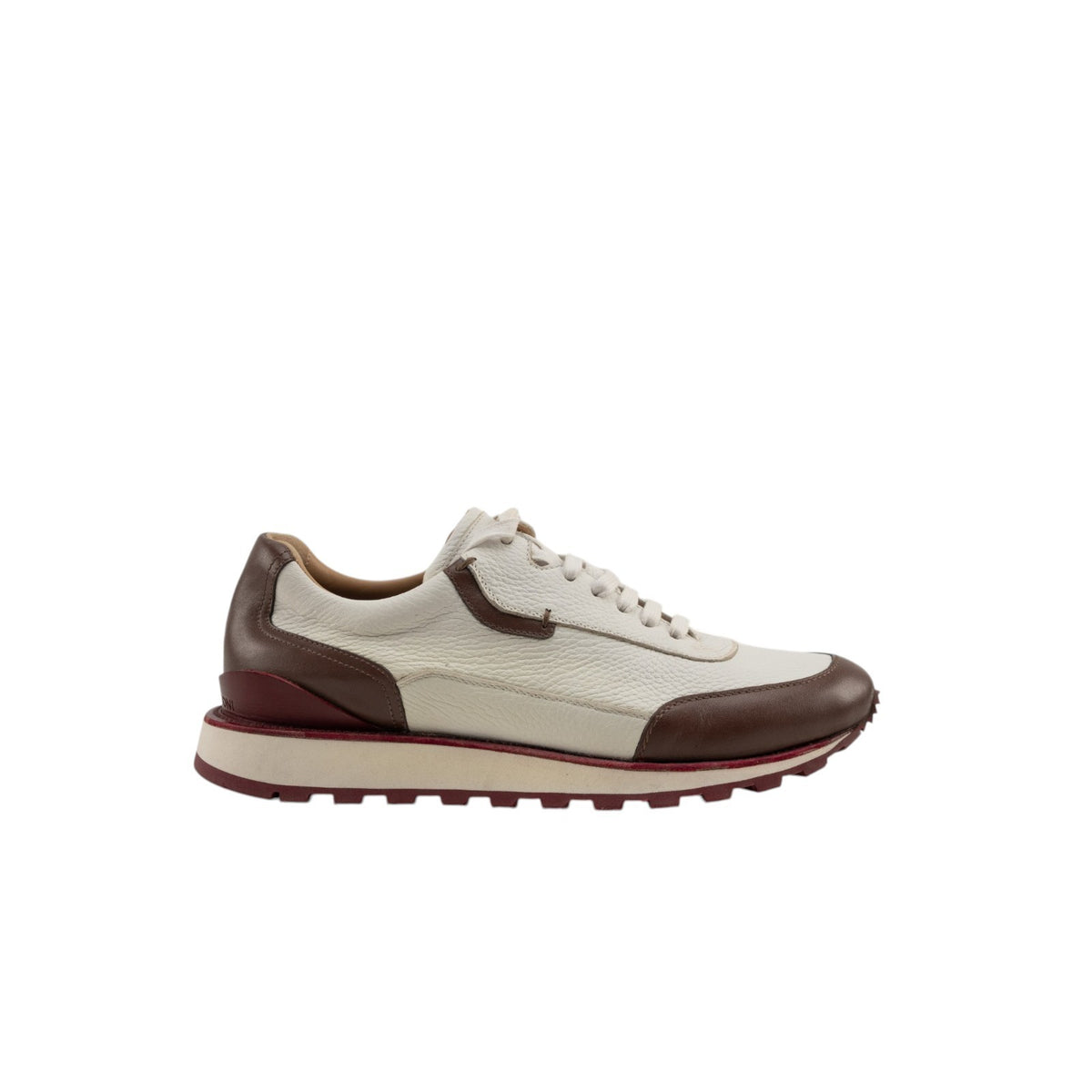 1200$ TESTONI "Piuma" Moena Sneaker Shoes Deer Calf  Brown 8 UK / 9 US / 42 IT