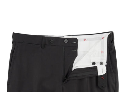 $7120 ISAIA "Gregorio" Black Suit Hand-Sewn Wool Aquaspider Water Repellent