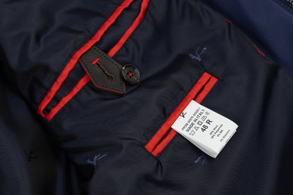 2800$ ISAIA NAPOLI Blue Field Jacket Techno Wool & Silk 38 US / 48 EU