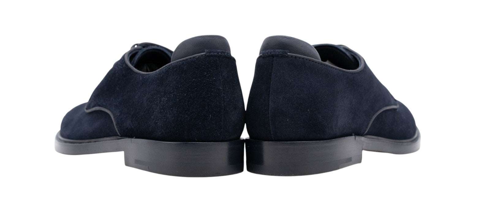 1120$ GIORGIO ARMANI Derby Shoes Blue Navy Suede 6 UK  7 US  40 IT