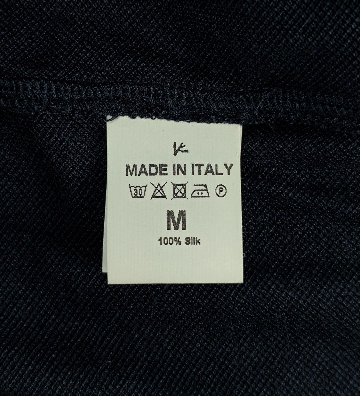 1450$ ISAIA NAPOLI Blue Navy Polo Long Sleeve Sweater Knit 100% Silk  M