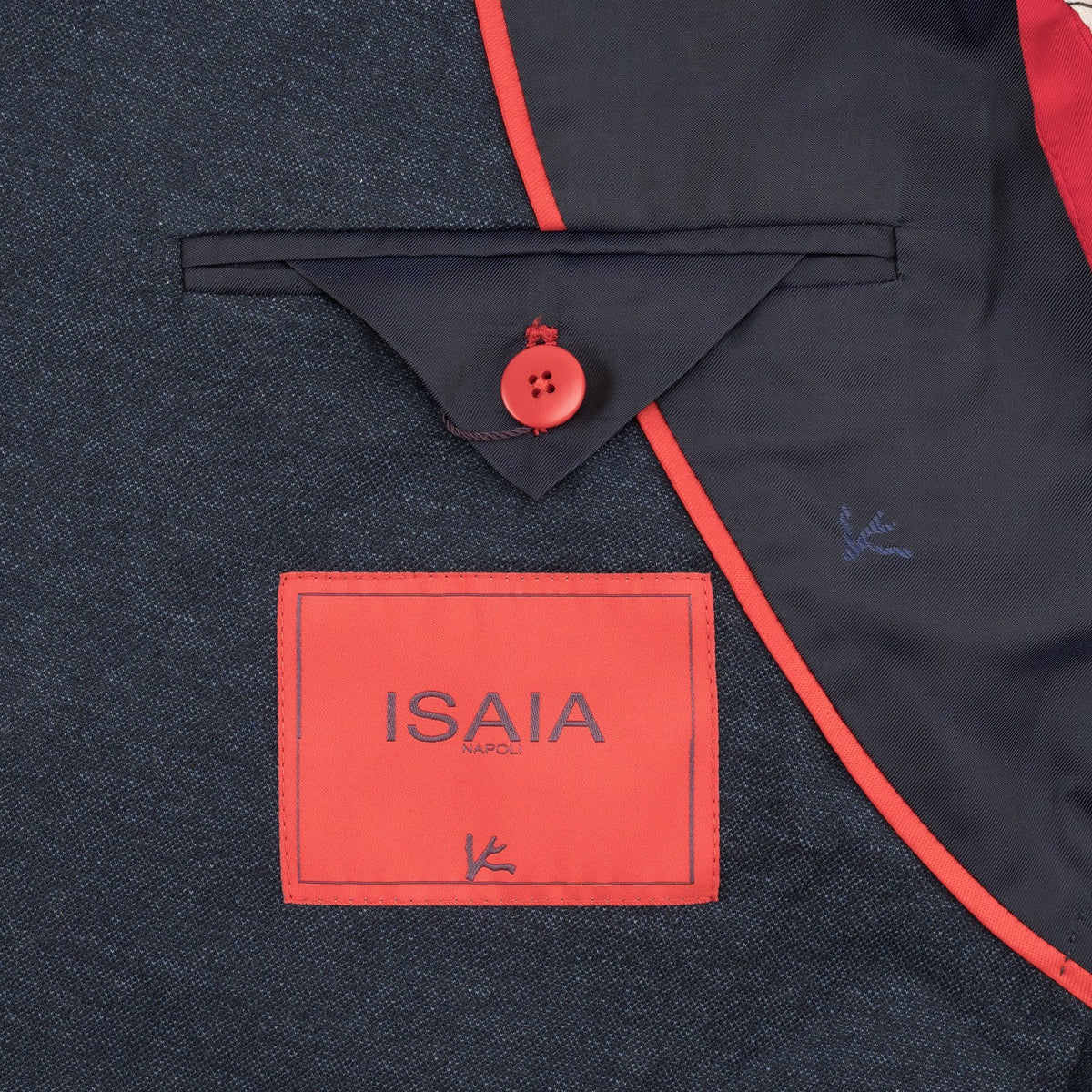 $6250 ISAIA "Capri" Blue Double Breasted Suit Hand-Sewn Cotton Comfort Project